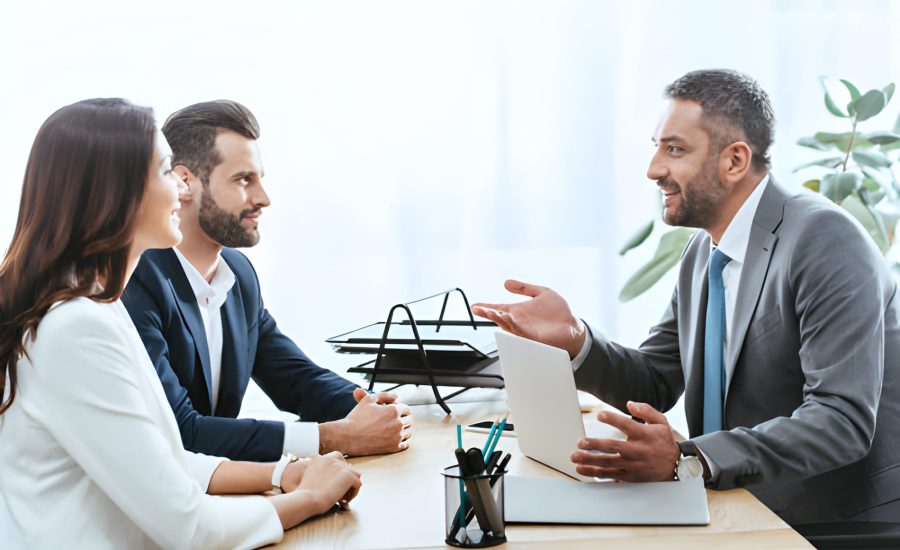 Professional consultation between hard money lenders in Florida discussing loan terms and investment strategies