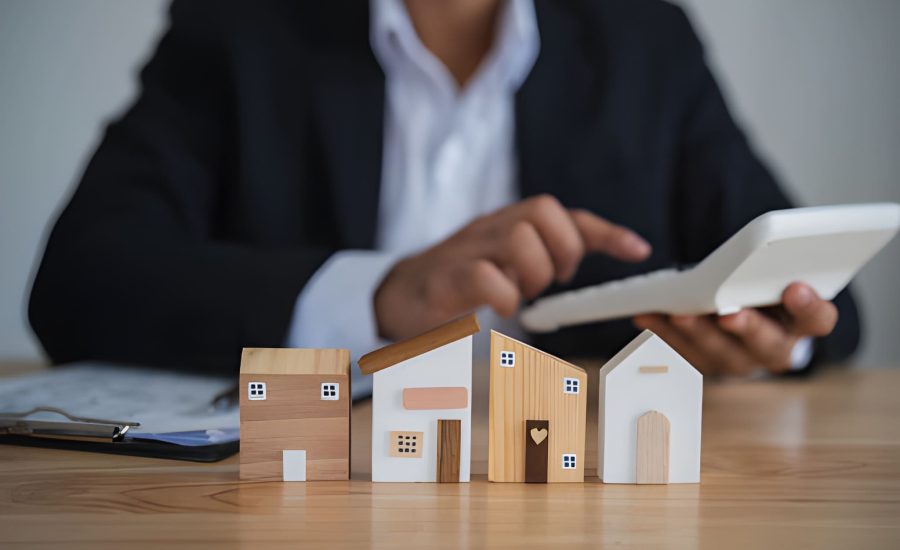 Business professional calculating property investment options—Bridge loans Florida financial planning